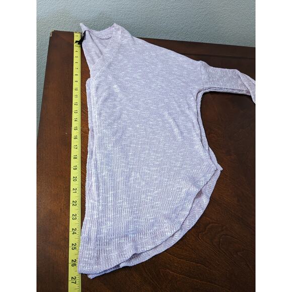 Bobeau Ribbed Sweater S Purple‎ Cardigan Lightweight Knit Button Front High Low - Picture 7 of 8